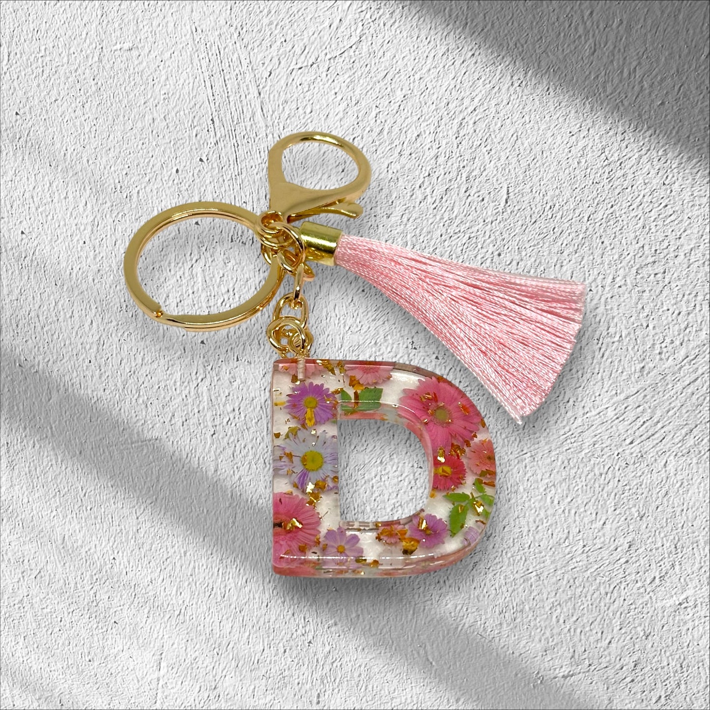 Letter D Keychain Options