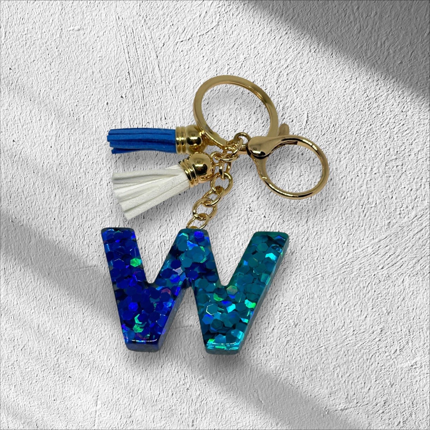 Letter W keychain Options