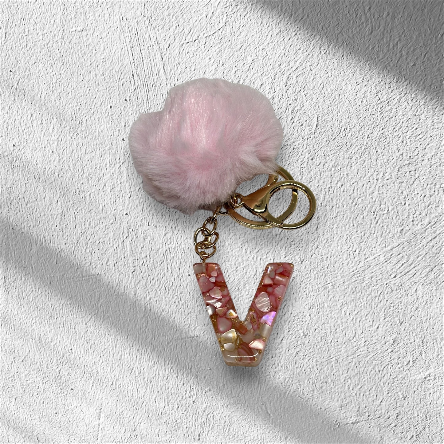 Letter V Keychain Options