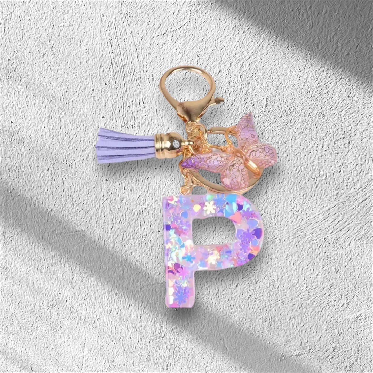 Letter P Keychain Options