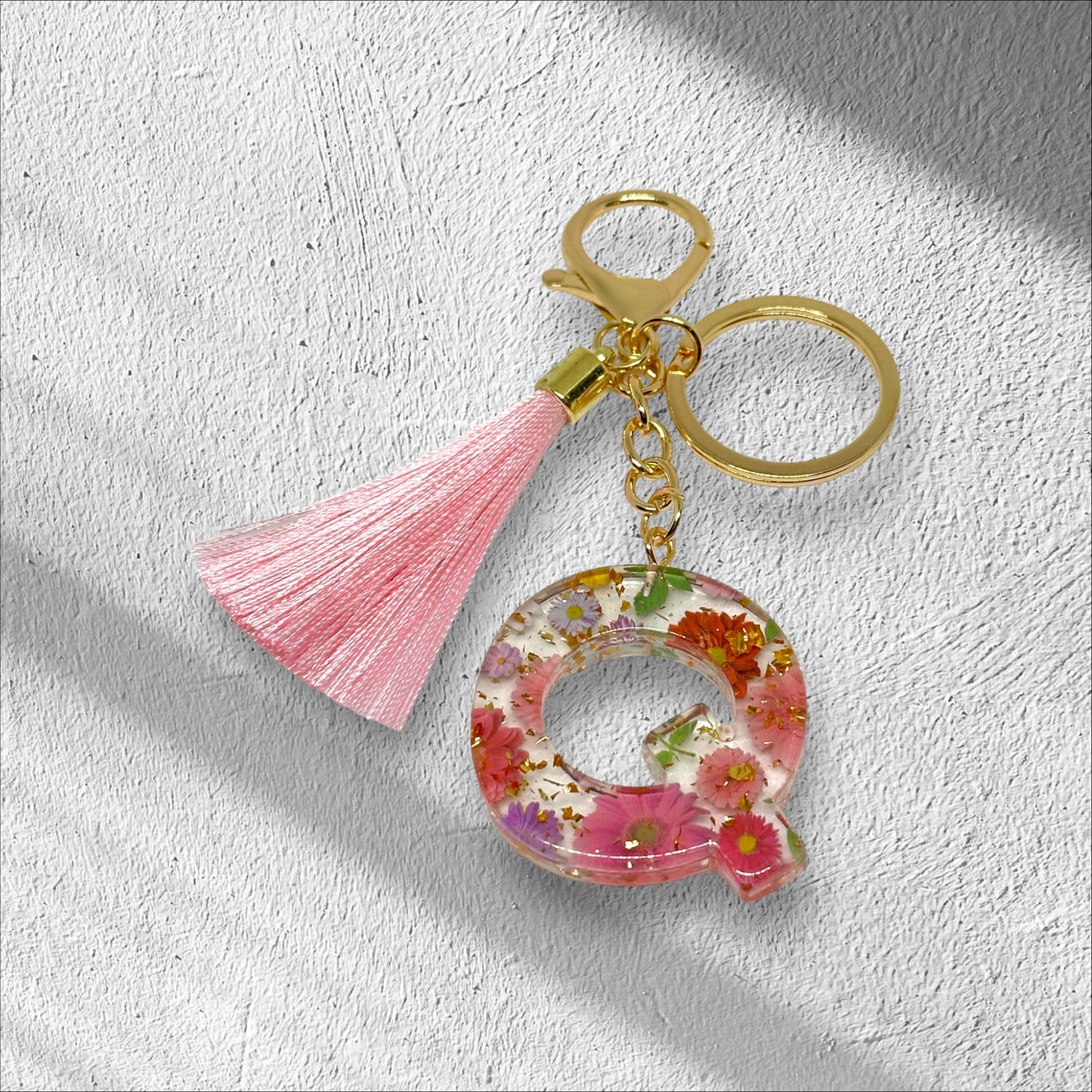 Letter Q Keychain Options