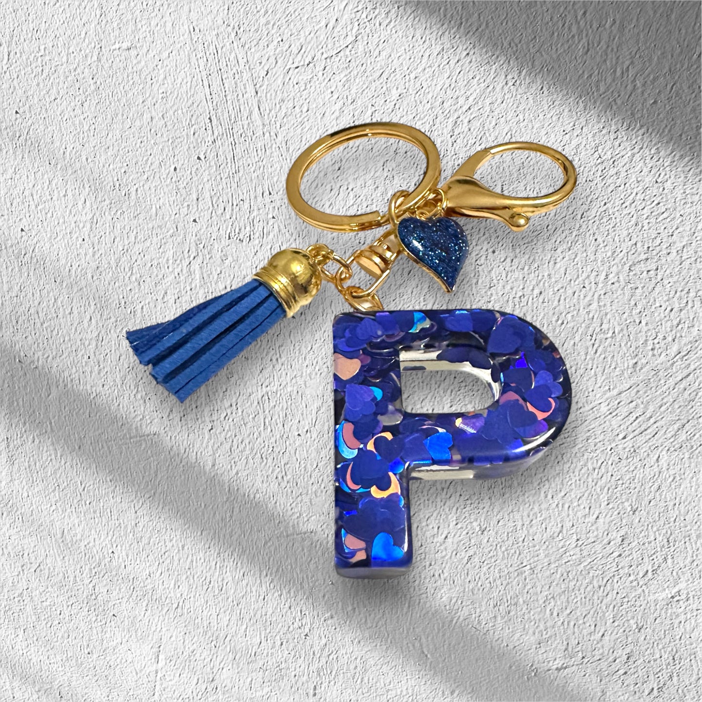 Letter P Keychain Options